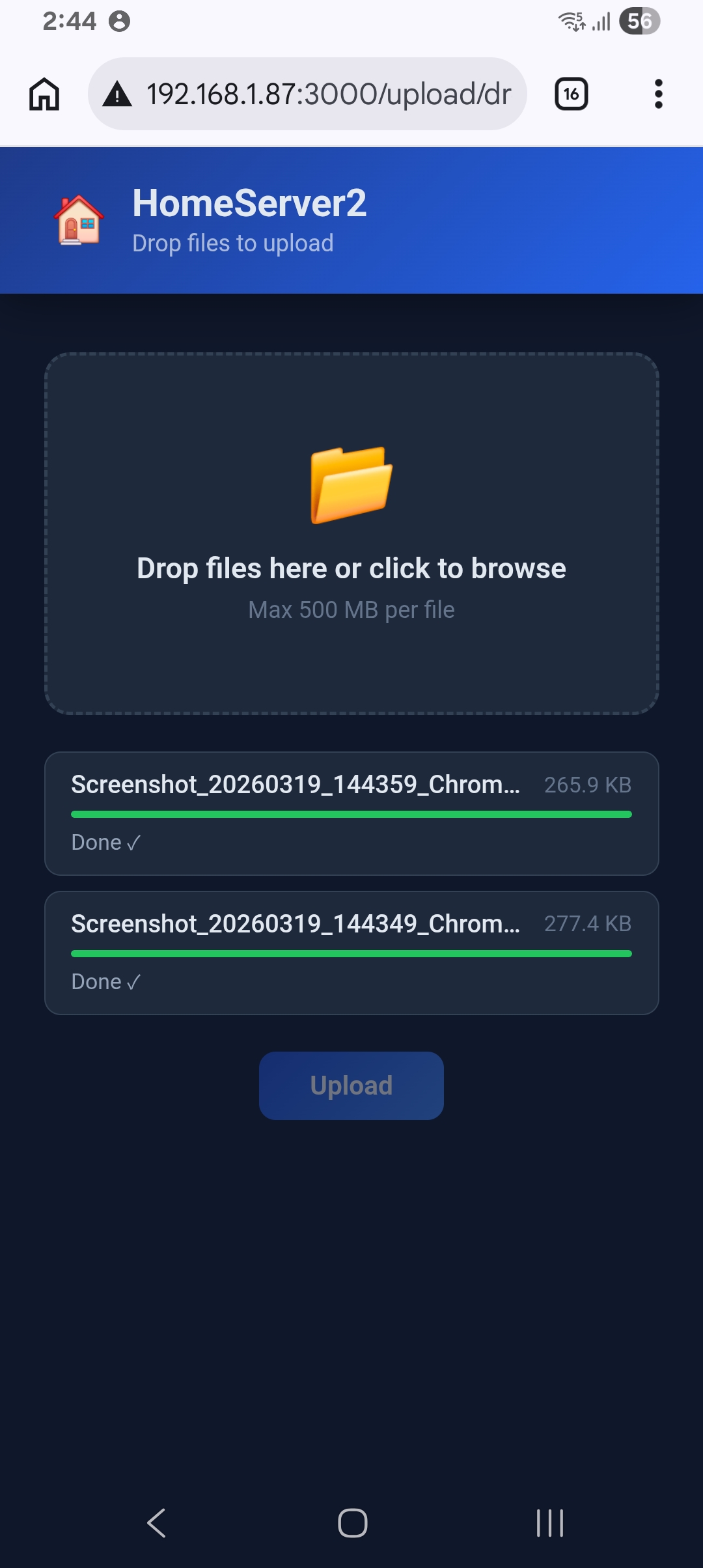 Multiple file uploads